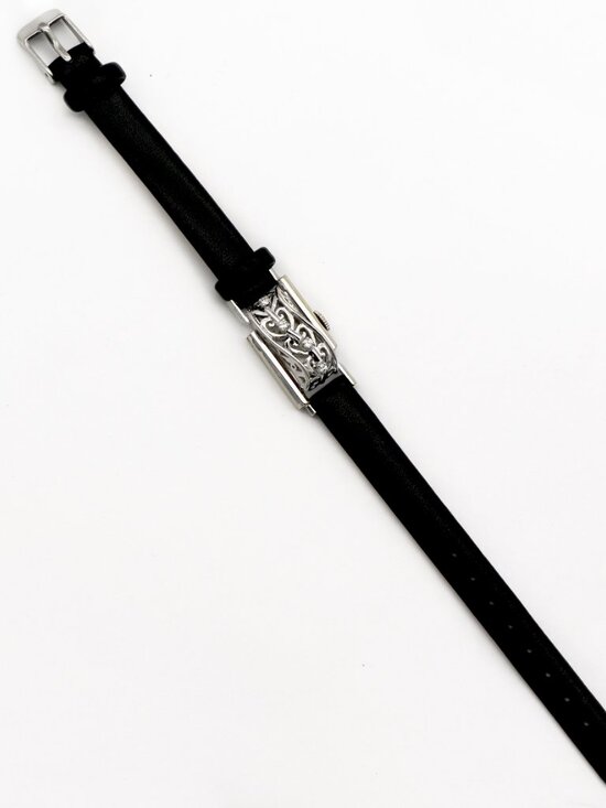 LeCoultre 14k White Gold Hidden Watch w/ Diamond Floral Leaf Dome main image 3